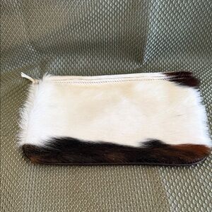 Elegant Cowhide Cosmetic Bag